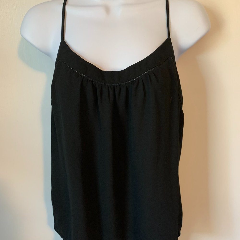 LOFT Flowy Tank with Cut Out Detail Black Size M